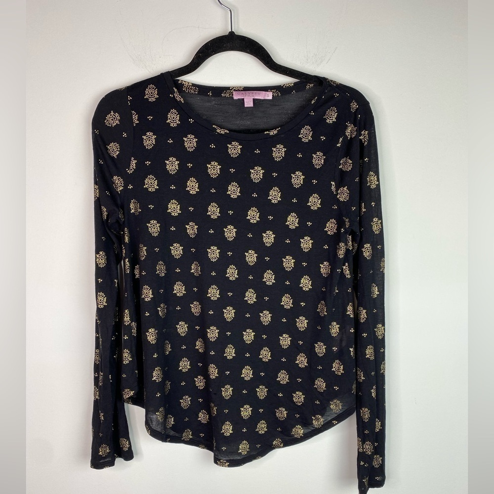 Calypso St. Barth Varaza Tee Small Black Gold